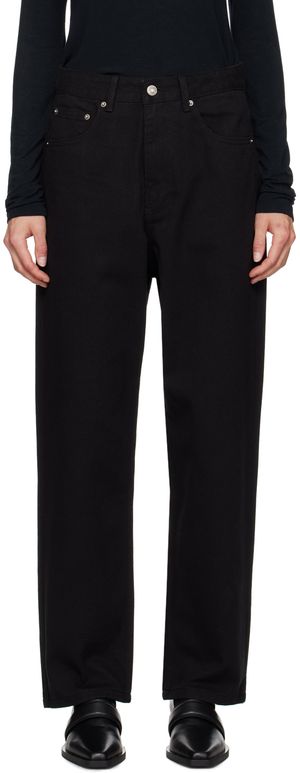 LE17SEPTEMBRE Black Cinch Strap Jeans