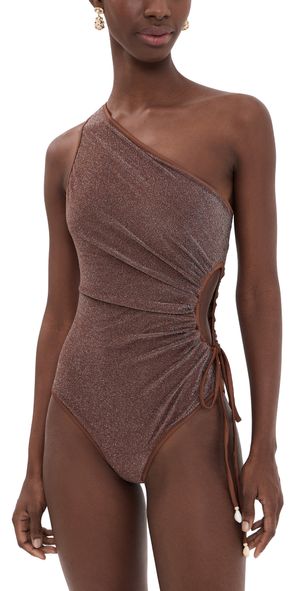Johanna Ortiz Shimmering Brown Whispering One Piece Brown XL