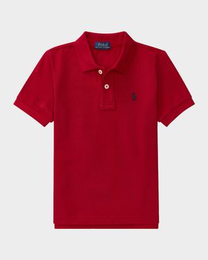 Short-Sleeve Logo Embroidery Polo Shirt, Size 2-7