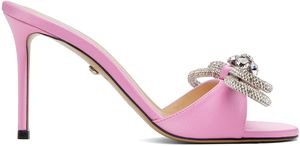 MACH & MACH Pink Double Bow 95 Heeled Sandals