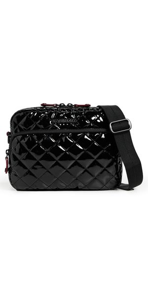 MZ Wallace Small Metro Camera Bag Black Lacquer One Size