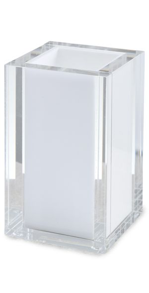 Tizo Design Lucite Toothbrush Holder with White Insert White One Size