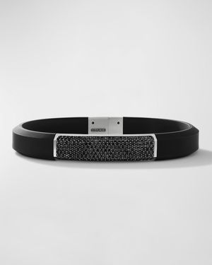 10mm Men's Streamline ID Rubber Bracelet