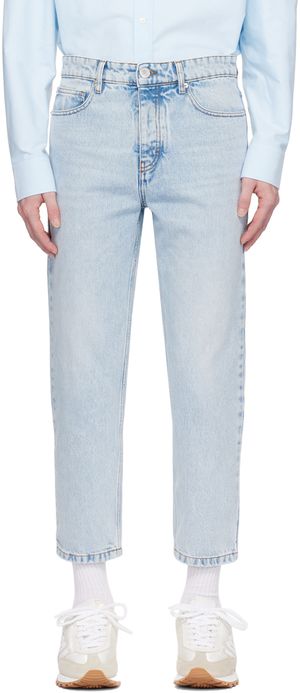AMI Paris Blue Tapered-Fit Jeans