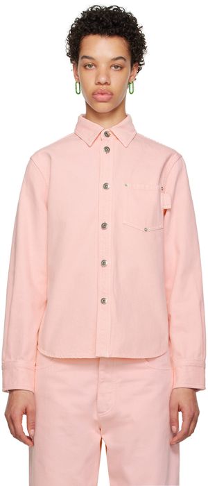 Bottega Veneta Pink Patch Pocket Denim Shirt