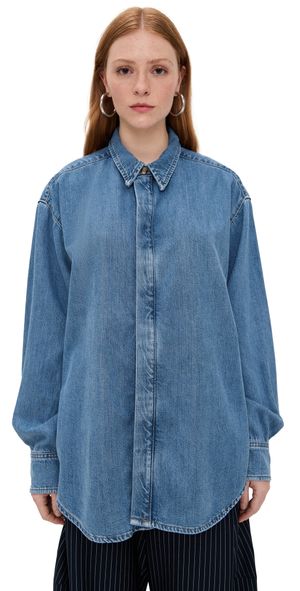 Good American Oversized Denim Shirt Indigo1024 M