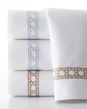 Cane II Embroidered 3-Piece Twin Sheet Set
