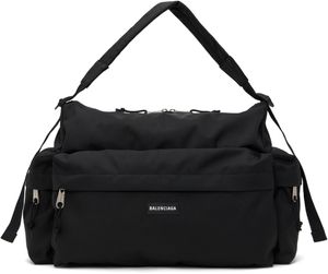 Balenciaga Moyen sac de fin de semaine Explorer noir à poches