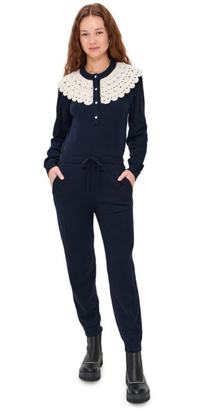 Sea Alena Knit Jumpsuit Navy M