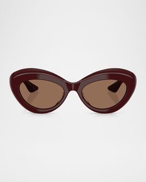 Bold Acetate Oval Sunglasses