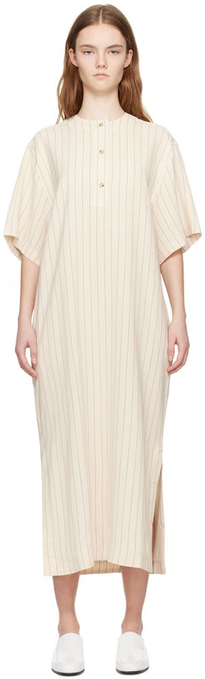 TOTEME Beige Loose Tunic Midi Dress