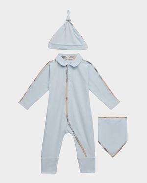 Boy's Hamilton Footie, Bib, and Hat Gift Set, Size 1M-12M