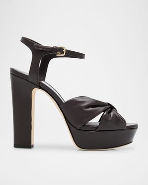 Heloise Leather Knot Platform Sandals