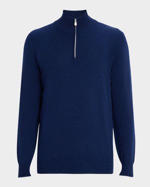Men's Cashmere Quarter-Zip Sweater