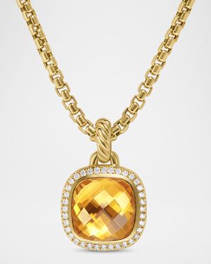 Albion Enhancer with Gemstones and Diamonds in 18K Gold, 11mm