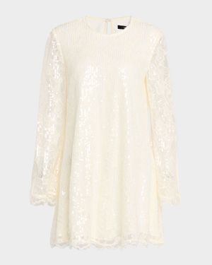 Gramercy Sequined Lace Mini Dress