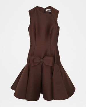 Asymmetric Satin Drop-Waist Dress
