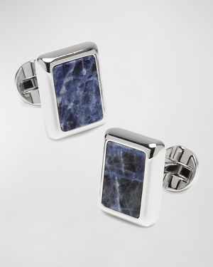 Silver and Sodalite JFK Presidential Cufflinks