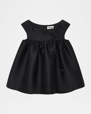 Beaded Satin Babydoll Top