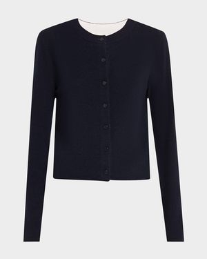 Tipped Half-Moon Cardigan