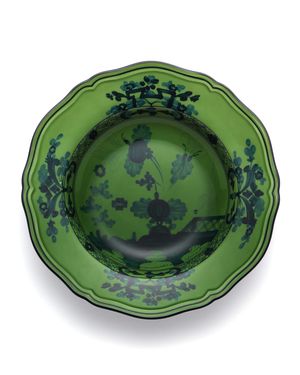 Oriente Italiano Soup Plate, Malachite