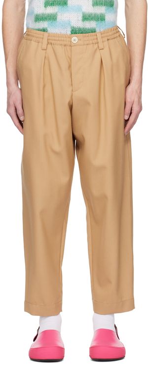 Marni Tan Cropped Trousers