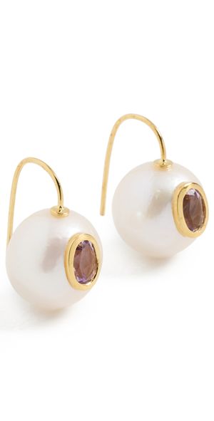 Lizzie Fortunato Pearl Pablo Earrings Pink Amethyst One Size