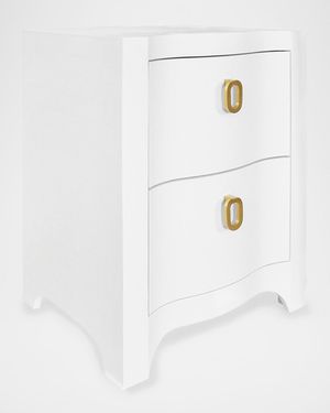 Helena 2-Drawer Linen Side Table