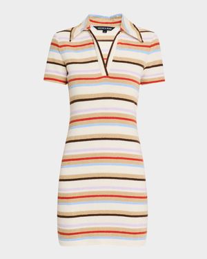 Bailey Stripe Short-Sleeve Polo Dress