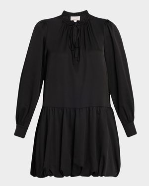 Valetta Long-Sleeve Bubble Mini Dress