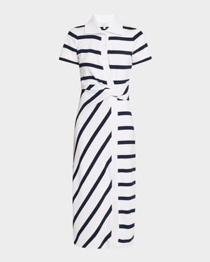 Ellicot Stripe Short-Sleeve Shirtdress