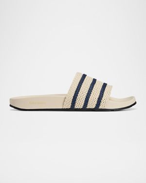 x Wales Bonner Men's Adilette Leather Slide Sandals