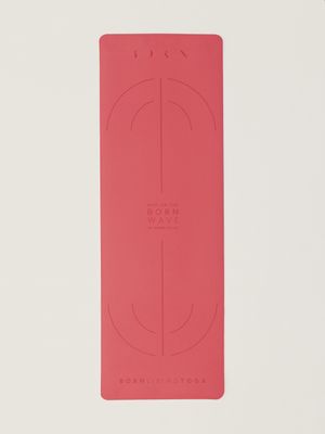 Born Living Yoga - Tapis de yoga mat wave 6mm - Taille Unique - Rose