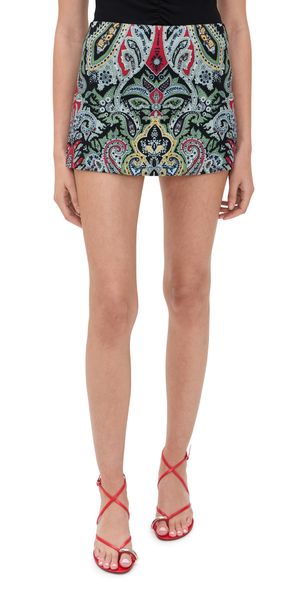 alice + olivia Mace High Rise Mini Skort Paisley Poem 14