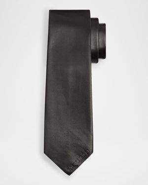 Men's Solid Lamb Leather Tie