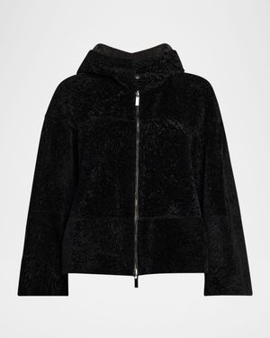 Reversible Shearling Lamb Zip Parka