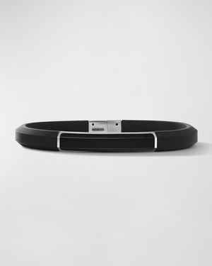 8mm Men's Streamline ID Rubber Bracelet