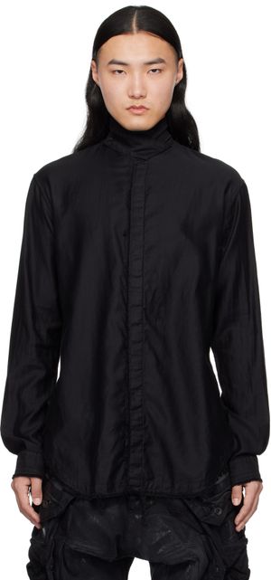 Julius Chemise de travail de style grunge noire