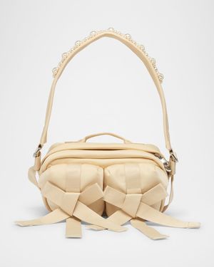 Utility Bow Pearly Pochette Shoulder Bag