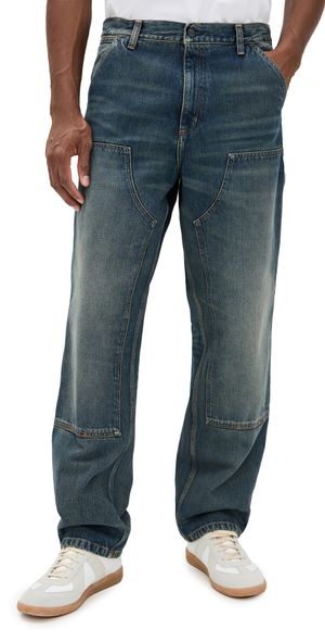 Carhartt WIP Double Knee Pants Blue (Worn Used Wash) 33