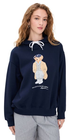 Polo Ralph Lauren Arctic Fleece Knit Long Sleeve Hoodie Newport Navy L