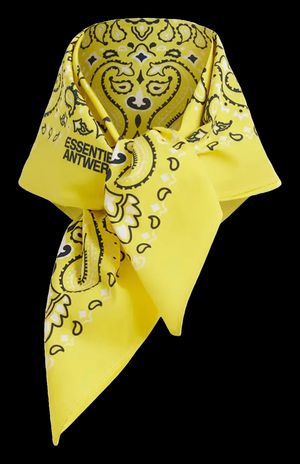 Essentiel Antwerp - Foulard à imprimé bandana en coton - Taille Unique - Jaune