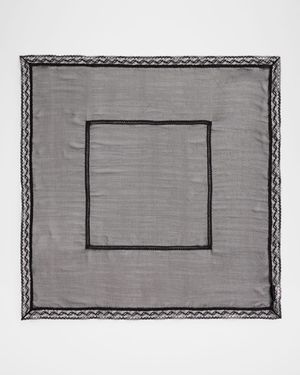 Lace Band Chiffon Scarf