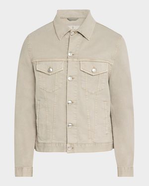 Men's Dyed Denim Trucker Jacket