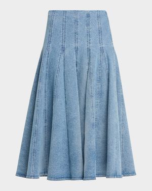 Taylan Denim Midi Skirt