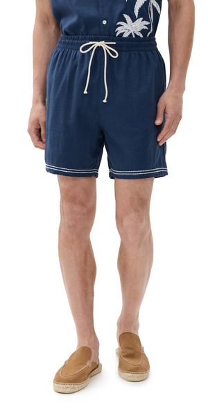 RAILS Hudson Shorts 6 Navy White Palm L