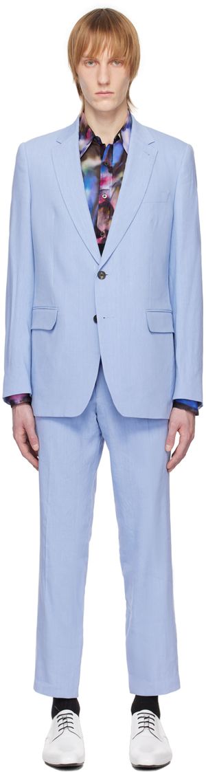 Dries Van Noten Blue Notched Suit
