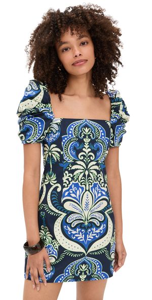 Cara Cara Kelly Dress Palm Pavillion Cobalt XXL