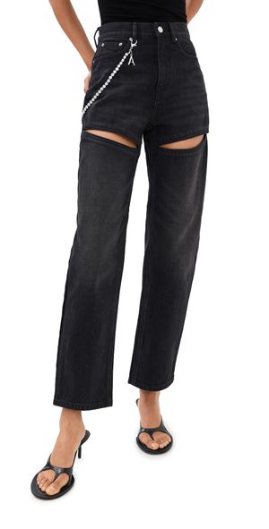 AREA Slit Jeans Black 26