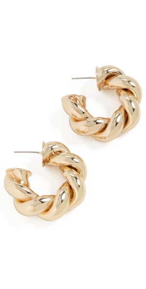 BaubleBar Auren Gold Twist Earrings Gold One Size